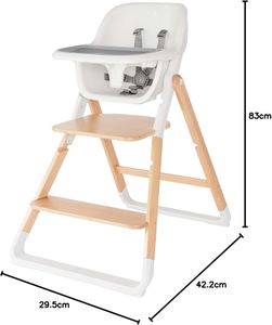 Ergobaby Evolve High Chair – Natural Wood Adjustable Baby Seat