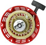 Anxingo Recoil Pull Starter Assembly Replacement Replacement for Honda GX120 GX160 GX200 5.5HP 6.5HP Generator Replacement for 28400-ZE1-003ZF 28400-ZH8-013YA Stens 150-703, Oregon 31-052 (Red+Beige)