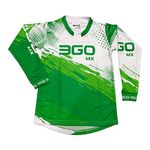 3GO KIDS MX RACE SHIRTS New Motorbike Motocross Clothing Quad Kart ATV Child MTB BMX Pit Dirt Bike Racing Sports Junior Jersey Top -Green-3-4