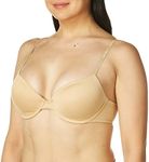 Calvin Klein Women's Constant Convertible Strap Lightly Lined Demi Bra, Bare, 32D