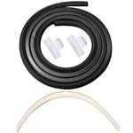 154827601 Dishwasher Door Seal, 809006501 Lower Seal and 154701001 Splash Shield Kit - Dishwasher Bottom Door Seal Gasket Kit Compatible with Frigidaire Kenmore