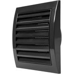 Black Exhaust Hood Vent 100 mm / 4'' Inch with Built-in Pest Guard Screen, Black, Air Vent Cover, HVAC Exhaust Vent Duct Cover, Exhaust Cap