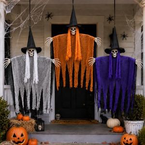 Bearhug Halloween Hanging Ghost Decorations, 3 Pack Scary Reaper Decor