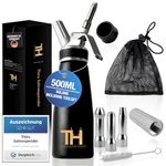Thiru cream whipper 500 ml with toolbox – whipped cream dispenser for desserts, espuma & hot foams – eBook + 3 Stainless Steel Nozzles – 100-day trial