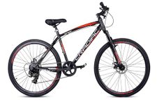 CRADIAC Discover PRO 7 Speed Steel High Performance Gear Hybrid Cycles for Men with Front Suspension & Disc Brakes | Ideal for 15+ Years, Unisex, Frame Size : 18.5 Inch | 700 * 35C Tires