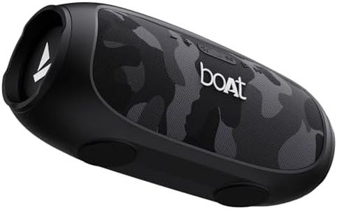 boAt Stone 1800 Bluetooth Speaker w/ 90 W RMS Sound, RGB LEDs, EQ Modes, IPX6,BT v5.3,Multi- Compatibility– Aux&USB, Playback time Up to 5 Hours & Type C Charging(Camo Black)