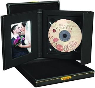 Neil Enterprises, Inc. Supreme Black CD/DVD Holder w/Leatherette Presentation Box (Gold Clasp, 1 Disc)