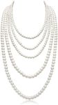 Long Pearl Necklaces for Women Laye