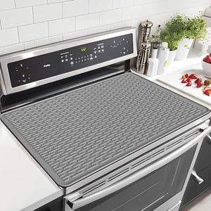 LOPNUR Thick Electric Stove Cover, 29.9"x20.9" for Stove Top Cover, Grey