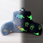 Holawakaka Glow in The Dark Bed Rest Pillow with Arms,Glitter Dinosaurs Reading Pillows Perfect for Adults,Teens,Kids,Pregnancy Lumbar Head Neck Coccyx Lower Back Support Cushion