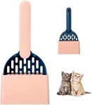 Cat Litter Scoop,Litter Scoop with Stand,Pet Litter Pickers Filter Tool Durable Abs Plastic, Deep Shovel Long Slot Cats Poop Scoop with Storage Base, Fit for Most Kind of Cat Litter Box Cleaning