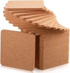 60 Pack Square Cork Trivets, 4" x 4" Natural Cork Drink Coasters, Absorbent Heat Resistant Reusable Blank Coasters for Wine Glass Cup Mug Bar Family Office