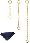 3PCS Necklace Extender Gold Plated 