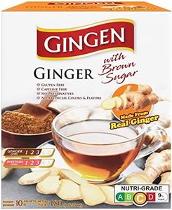 Gingen Instant Original Brown Sugar Ginger Tea 18 g (Pack of 10 Sachets)