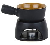 Pure Source India Ceramic Fondue- Black (Capacity- 450ml)