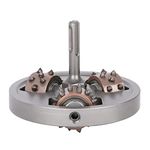 Vearter 4.7''(120mm) Demolition Rotary Bush Hammer Chiesl Bit, with Tungsten Carbide Teeth SDS Plus Shank, for Electric Hammer Polisher, for Concrete Cement Stone Marble Busher