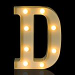 COLOFFE LED Marquee Letter Lights Alphabet in Wall Decor Night Lights for Bedroom Light Up Letters Light Wedding Party Birthday Christmas Lamp Home Bar Decoration D