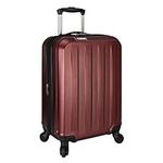 Elite Luggage Expandable Carry-On Spinner Luggage Burgundy