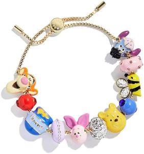 BaubleBar x Disney's Winnie The Pooh Friends Forever Charm Bracelet, Women's Fashion Jewelry, Perfect for Gifting to Disney Fans and Loved Ones