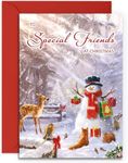 Olivia Samuel Special Friends Christmas Card from Forest Friends - Medium Sized Card (A5 Size -148mm x 210mm) with Peel and Seal Envelope