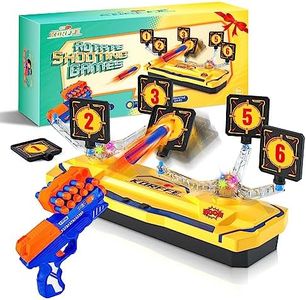 Korffe Objetivos de Girar con Pistola de Juguete, Electrónica Rotary 6 Objetivos, Navidad Juguetes de Juegos de Disparos para Niños de 6, 7, 8, 9, 10, 11, 12 Años y Más