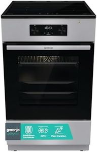 Gorenje GEIT5C61SPG Standherd mit Induktionskochfeld, 50 cm, 70 Liter,Silber, PerfectGrill, AirFry, FrozenBake, Pizza Mode 300°C, AquaClean, grau