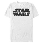 STAR WARS Men's Simplest Logo Graphic Tee, White, Small