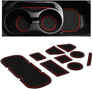 CupHolderHero fits Subaru BRZ, Toyota 86, and Scion FR-S 2012-2020 Accessories – Premium Custom Interior Non-Slip Anti Dust Cup Holder Inserts, Center Console Liner Mats,Door Pocket 9pc Set (Red Trim)