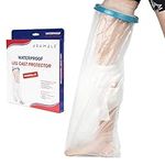 Bramble Waterproof Leg Cover for Shower (Silicone Seal) - Reusable Leg Cast Cover Shower Boot - Full Leg, Universal Fit