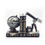 Upriver Vintage Decorative Bookends Antique Telescope Globe for Bookstore Office