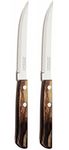 Tramontina Churrasco Set of 2 Steak Knives, Brown