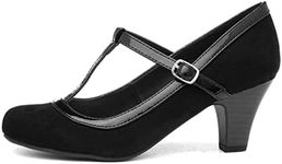 Lilley Vicky Womens Black Faux Sued