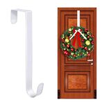 15" Wreath Hanger for Front Door Christmas Decoration Metal Over The Door Single Hook-Wreath Hanger Over The Door