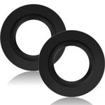 2 Pieces Metal Lamp Shade Reducer Ring for ES/E27 to BC/B22 Plate Light Fitting Lampshade Washer Adaptor Converter (Black)