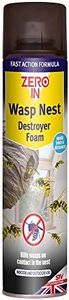 Zero In Wasp Nest Killer Foam - 300 ml Aerosol, Controls Wasps and Their Nests in the Home and Garden, Ready-To-Use, Fast Action Formula