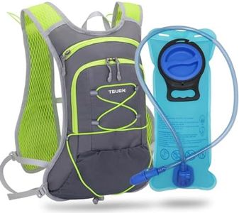 TEUEN Mochila de Hidratación con 2 litros Bolsa de Agua, Mochila Agua Mujer Hombre 6 litros Mochilas Trail Running Ligera para Correr Senderismo o Ciclismo Unisex Adulto (Gris)