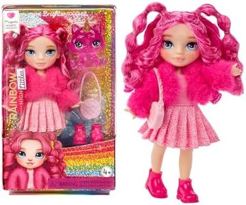 Rainbow High Littles - Magenta Monroe - Petite Poupée Mannequin Articulée - Poupée Rose de 14 cm avec Sac à Main et Chaton Magique - Convient aux Enfants et aux Collectionneurs