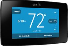 Emerson Thermostats Emerson Sensi Touch Wi-Fi Thermostat with Touchscreen Color Display Compatible with Alexa Black Energy Star Certified