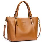 Kattee Genuine Leather Soft Totes Shoulder Bags Women Fashion Top Handle Satchels Cute Handbag Fashion Daily Travel