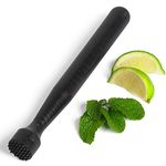 Plastic Muddler Black by bar@drinkstuff | Cocktail Muddler, Bar Muddler, Drinks Muddler, Muddling Stick - Ideal for Making Mojito Cocktails