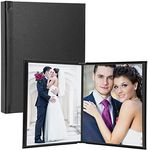 8" x 10" Black Leather Self-Stick Photo Album - Holds 20 Photos