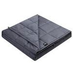 ZonLi Weighted Blanket (80"x87", 25lbs, Grey), King Size Weighted Blanket for Adults, 100% Polyester Material with Glass Beads