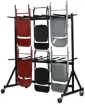 Flash Furniture Pryor Commercial Hanging Folding Chair Truck with Powder Coated Welded Steel Frame