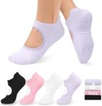 ZANZER (4 Pairs) Grip Socks for Wom