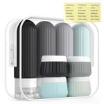 MAYCREATE® 8Pcs Travel Bottles 90ml /40ml Silicone Toiletries Bottles Face Cream Jars Bottle Leakingproof Refillable