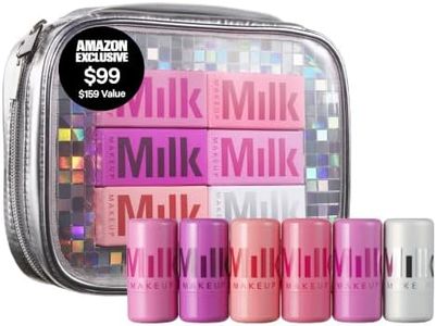 Milk Makeup Mix & Mingle Cooling Water Jelly Tint + Highlighter Gift Set | Includes 5 Shades of Long-Lasting Sheer Lip + Cheek Stain and Shimmery Face + Body Highlighter Stick in Travel-Friendly Bag