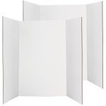 White Trifold Presentation Board 36" x 48" Display Exhibition Board Lightweight and Portable with Smooth Surface Great for Business presentations (Pack of 2) - by Emraw