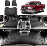 Utiiy Floor Mat Fit for 2015-2024 Ford F150 SuperCrew, Anti-slip Floor Liner Truck Floor Mat for 2023 Ford F-150 22-24 Lightning Models Accessories(Not Fit Rear Seat with Under-Seat Fold Flat Storage)