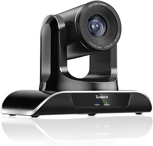 Tenveo PTZ Camera 10X Zoom Ottico Telecamera Videoconferenza 1080P 60FPS USB/HDMI/RJ45 Videocamere Obiettivo Grandangolare Webcam Sportive 360°per Streaming Live Riunione d'affari Chiesa Istruzione