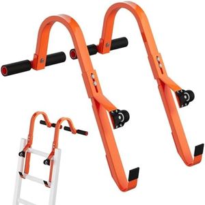 VallisCo Ladder Hooks for Roof – Non-Slip Ladder Roof Stabilizer, Heavy Duty Steel Build with Rubber Ends, Fits Most Ladders, Ideal for Roofing, Home Projects, Contractors
